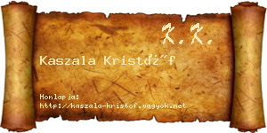 Kaszala Kristóf névjegykártya