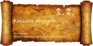 Kaszala Kristóf névjegykártya