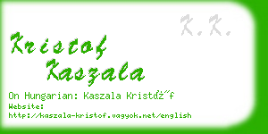 kristof kaszala business card